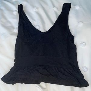 Black cute flow up bottom top size S